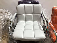 Крісло Arno Arm GD-Base велюр бежевий В-1005 на золотій опорі з підлокітниками, з регулюванням висоти сидіння, фото 5