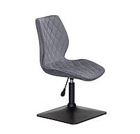Стілець Toni 4BK-Base сірий 1004 велюр на чорній квадратній опорі з регулюванням висоти сидіння, фото 6