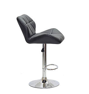 Барний стілець Paris екошкіра чорний колір Bar CH - Base, з регулюванням висоти і підніжкою, фото 2