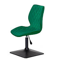 Стілець Toni 4BK-Base зелений 1003 велюр на чорній квадратній опорі з регулюванням висоти сидіння, фото 6