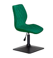 Стілець Toni 4BK-Base зелений 1003 велюр на чорній квадратній опорі з регулюванням висоти сидіння, фото 7