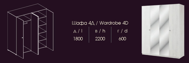 наполнение шкафа 4д Вивиан