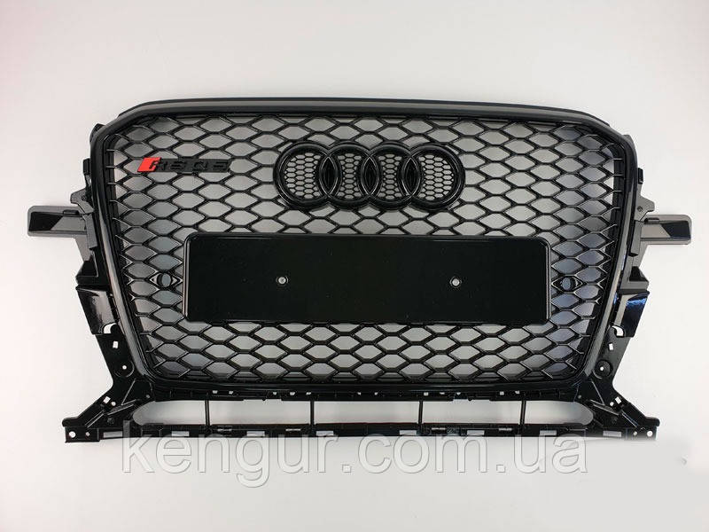 Решітка радіатора, стиль RSQ5 (чорна окантовка, чорна сітка) Audi Q5 2012-2016