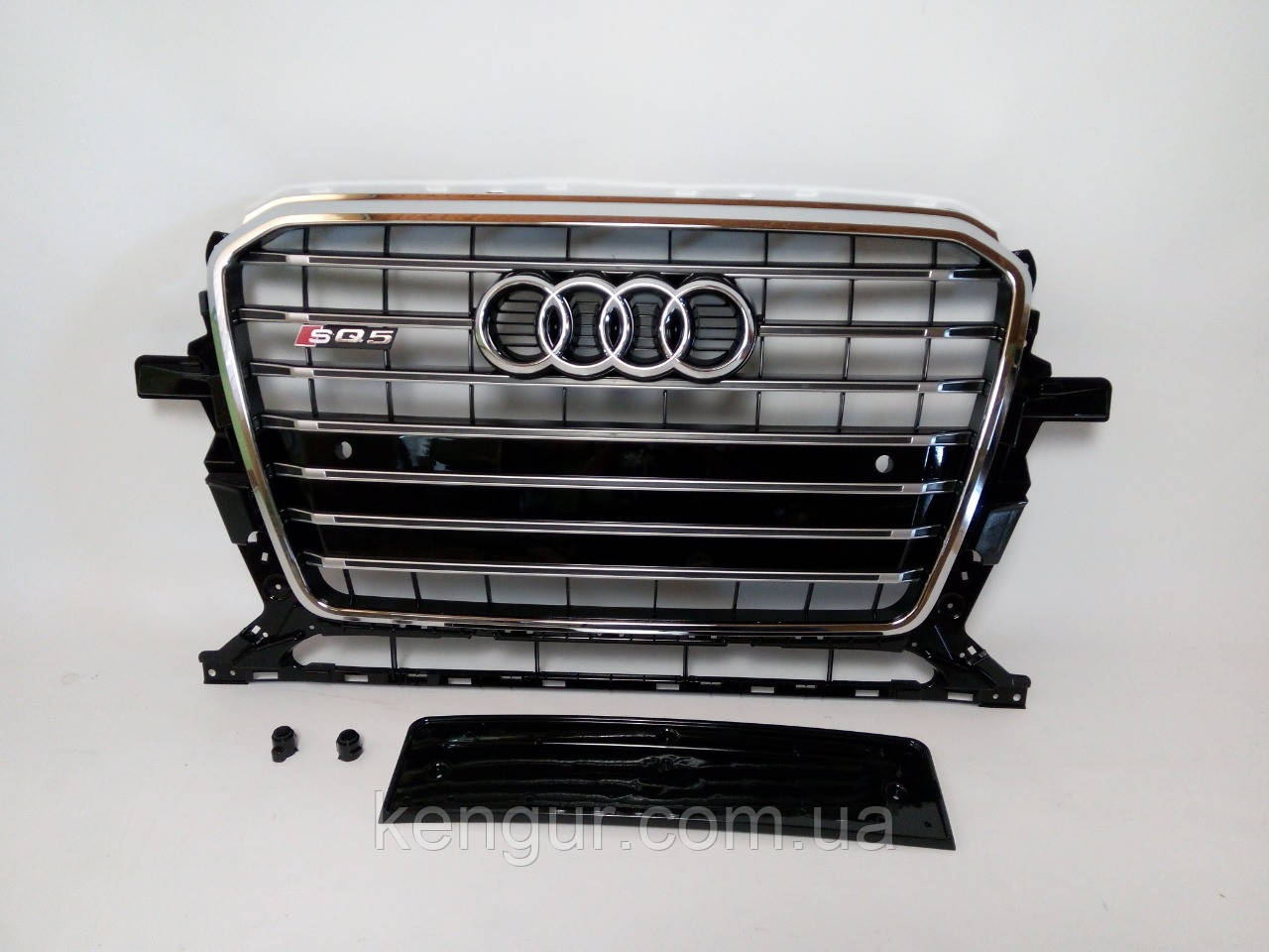 Решітка радіатора, стиль SQ5 (хром окантовка, хром смужки) Audi Q5 2012-2016