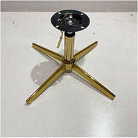 Стілець Olimp SV GD-Modern Base чорний шкірозамінник зі стразами Swarovski, золота хрестовина на стопах, фото 2