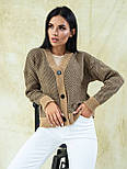 Кардиган кофта на ґудзиках у візерунку «гусяча лапка» (в кольорах), фото 5