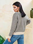 Кардиган кофта на ґудзиках у візерунку «гусяча лапка» (в кольорах), фото 4