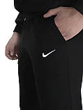 Штани Спортивні чоловічі Nike чорні (Найк) трикотажні осінні | весняні | літні, фото 8