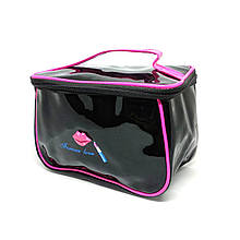 Косметичка-Валізка Traum LIPS Forever Love лакована 23х12х14 см чорна