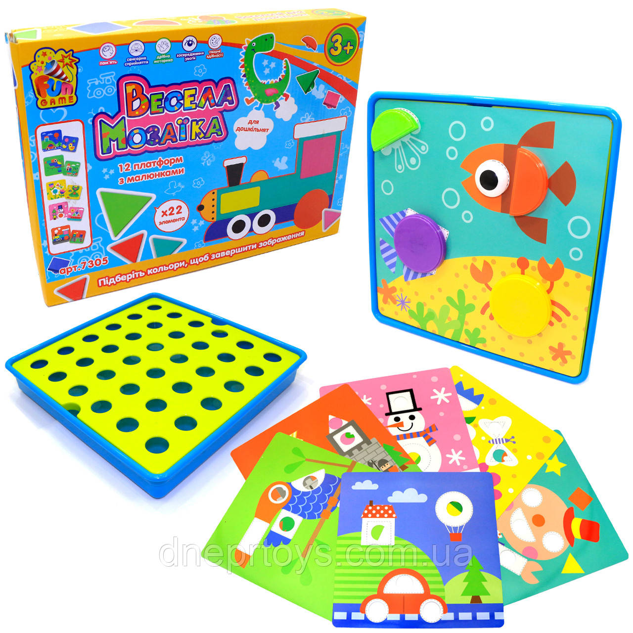 Розвиваюча мозаїка Fun game 7305 «Весела Мозаїка», фото 1
