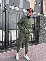 Мужской анорак костюм хаки, мужской спортивный костюм зеленый Украина весна осень