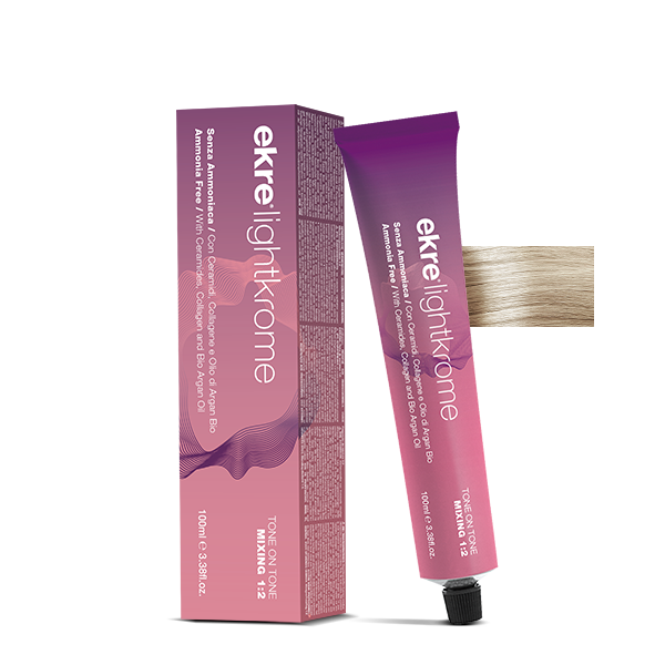 Крем-фарба безаміачна для волосся EKRE Lightkrome №10 Very Light Platinum Blonde 100 мл, фото 1