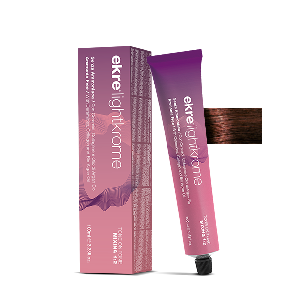 Крем-фарба безаміачна для волосся EKRE Lightkrome №6/34 Toffee 100 мл