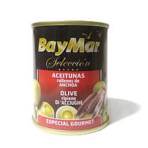 Оливки зелені фаршировані анчоусом Бей Мар Bay Mar Aceitunas Seleccion 350 г Іспанія