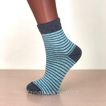 Жіночі середні шкарпетки в тонку смужку Luxe Style