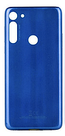 Задня кришка для Motorola XT2045-1 Moto G8, синя, Neon Blue, оригінал (Китай)