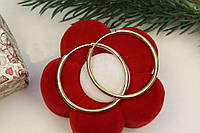 Серьги кольца Xuping Jewelry 3,5 см золотистые