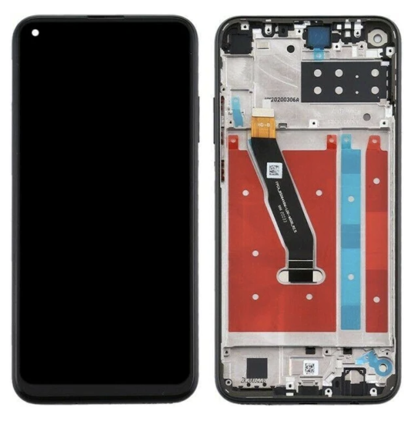 Дисплей (екран) для Huawei P40 Lite E /Y7p 2020/Honor 9C/Honor Play 3 + тачскрін, чорний , з передньою панеллю,