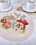 Серветка Пасхальна сервірувальна, кругла гобеленова (Ø25 см.), фото 2