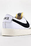 Чоловічі кросівки Nike Blazer Mid '77 Low Vintage, білі шкіряні кросівки найк блейзер мід 77, фото 7