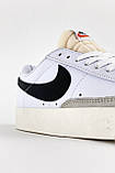 Чоловічі кросівки Nike Blazer Mid '77 Low Vintage, білі шкіряні кросівки найк блейзер мід 77, фото 8
