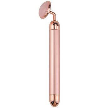 Вібраційний масажер з рожевого кварцу LUXE + WILLOW Phoenix Rose Quartz Vibrating Facial Massager