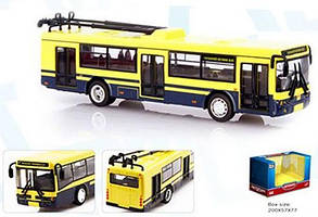 Тролейбус 6407 "Автопром", металопластик, інерція, масштаб 1:72, синій