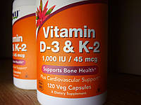 Комплекс витаминов D3 + K2 + C Now Foods 120капсул