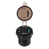 Автомобильная зарядка USB 3.0 Quick Charge з вольтметром і амперметром, фото 4