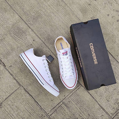 Converse All Star cotton В'єтнам білі низькі чоловічі кеди унісекс 41 р — 45 р, фото 3