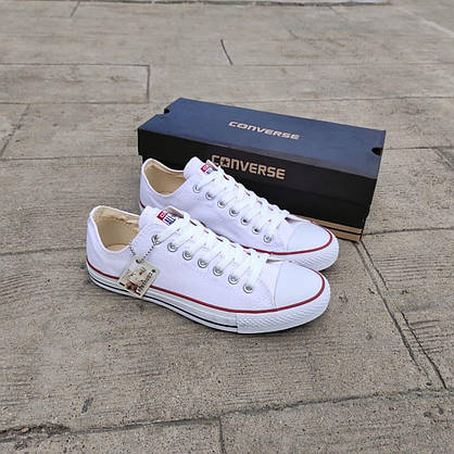 Converse All Star cotton В'єтнам білі низькі чоловічі кеди унісекс 41 р — 45 р, фото 4
