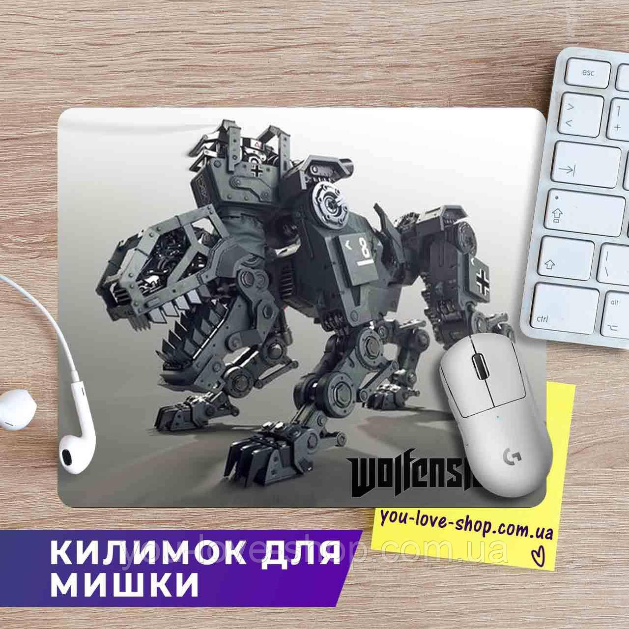Килимок для мишки Розмір 22х18 см Wolfenstein "Робот" Вольфнштейн