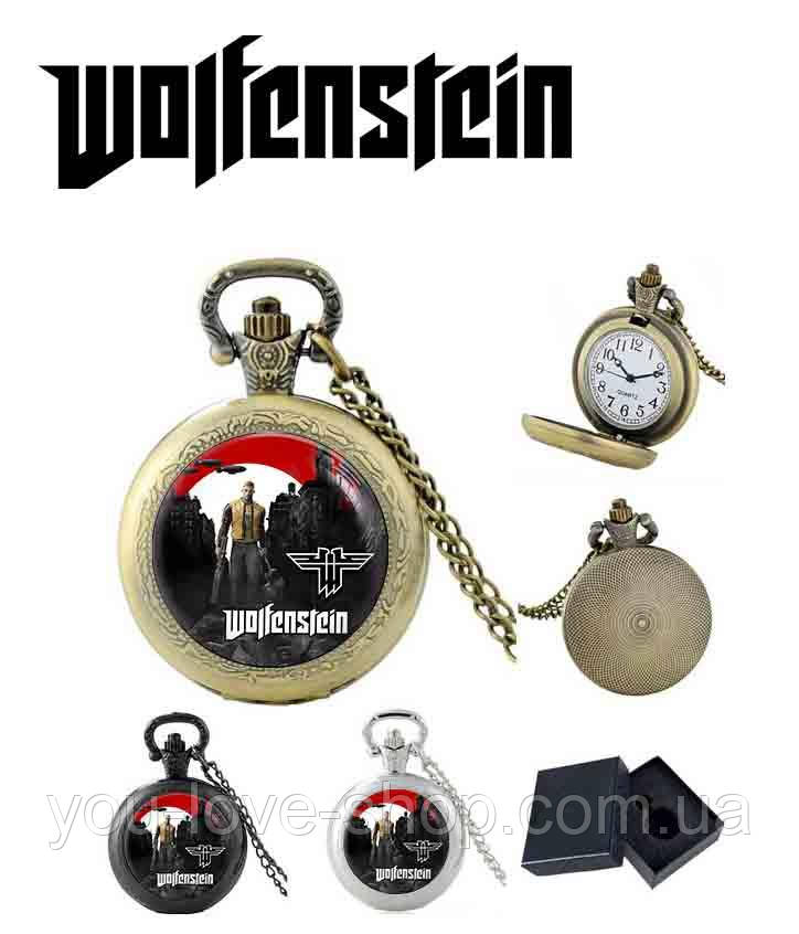 Кишеньковий годинник Wolfenstein "Силует" Вольфнштейн на цепочці Бронза