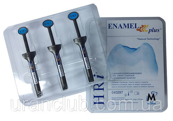 Enamel plus hri enamel kit Міні набір емалей 3 шприци по 2,5 гр CR3E