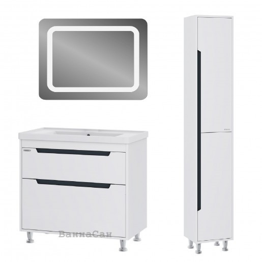 Комплект Мебели для Ванной Комнаты 80 См со Светодиодной Лентой САНВЕРК ...