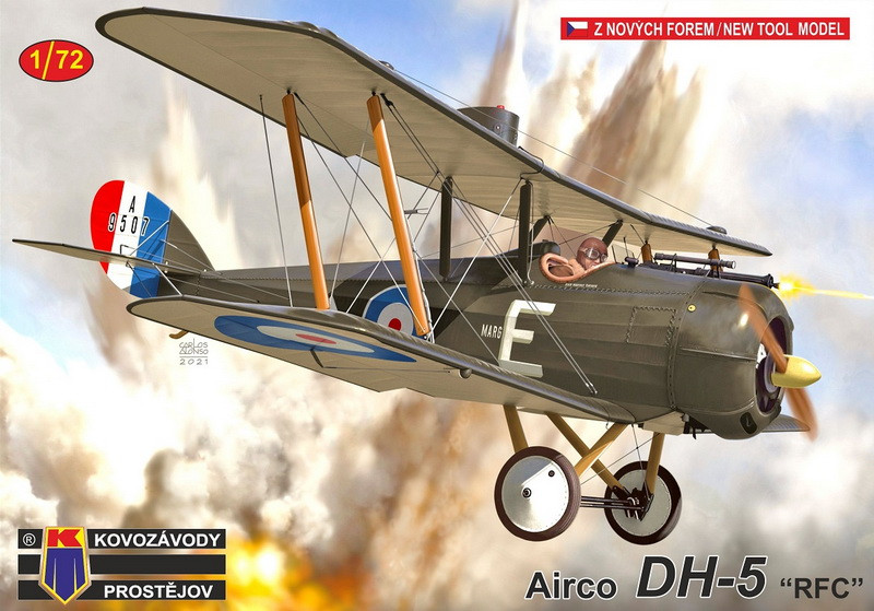 Пластикова модель 1/72 Kovozavody Prostejov 0254 британський винищувач Airco DH-5 „RFC“