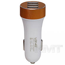 Зарядні пристрої: АЗУ & Кабель Micro Ldnio DL-150 Car Charger Set (Micro) (3 USB)( 5.1 A) — White