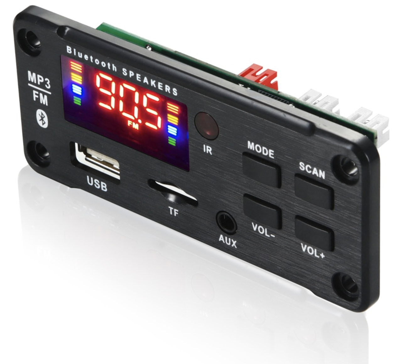 Аудіоплеєр автомобільний 11-16В з Bluetooth 5.0 підсилювачем 2х25Вт - USB, MP3, WMA, WAV, FM, AUX, TF
