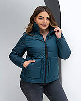 Куртка жіноча демісезонна 135/р.44-54/зелена