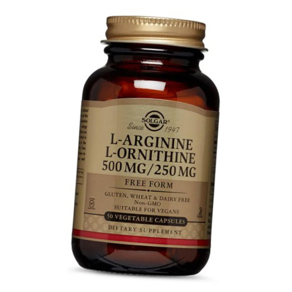Solgar L-arginine, L-Ornithine 500/250 50 капс
