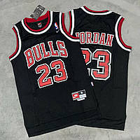 Мужская майка Джерси черная Джордан 23 Чикаго Буллс Nike Chicago Bulls Jordan