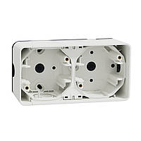 Двомісний бокс для поверхневого монтажу IP55, білий Mureva Styl Schneider Electric MUR39914