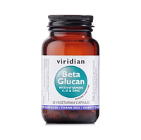 Бета-Глюкан с Витаминами C D Цинком 30 кап Viridian Beta Glucan With Vitamins C D & Zinc Англия Доставка из ЕС