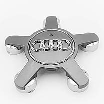 Ковпак (заглушка) зірка на литий диск AUDI (Ауді) 135 мм Сірий (4F0601165N), фото 4