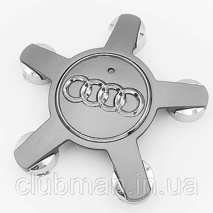 Ковпак (заглушка) зірка на литий диск AUDI (Ауді) 135 мм Сірий (4F0601165N), фото 1