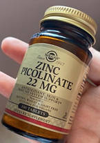 Цинк Піколінат Солгар Solgar Zinc Picolinate 22 mg 100 таблеток, фото 3