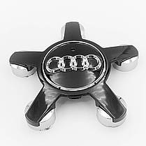 Ковпак (заглушка) зірка на литий диск AUDI (Ауді) 135 мм Чорний (4F0601165N), фото 4