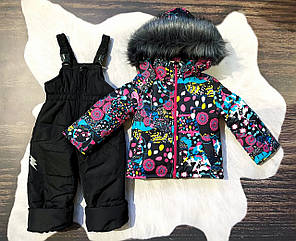 Дитячий зимовий комбінезон Візерунок для дівчинки 86-104 см