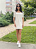 Женское платье из кож зама Poliit 8871 белый 36, фото 7