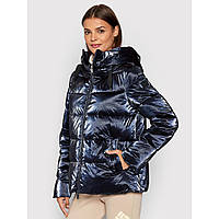 Жіноча пухова куртка CMP WOMAN JACKET FIX HOOD Navy ( Розмір в наявності: XS / Повномірять на розмір \ півтора )